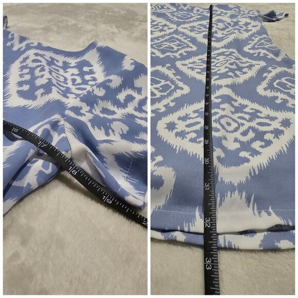 Lulus XS Ikat Shift Dress – Blue & White Boho Mini w/ Back Zip & Lined Finish - Picture 10 of 10